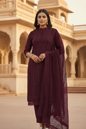 Graceful Elegance Women's Suit with Georgette Fabric and Embroidery Work