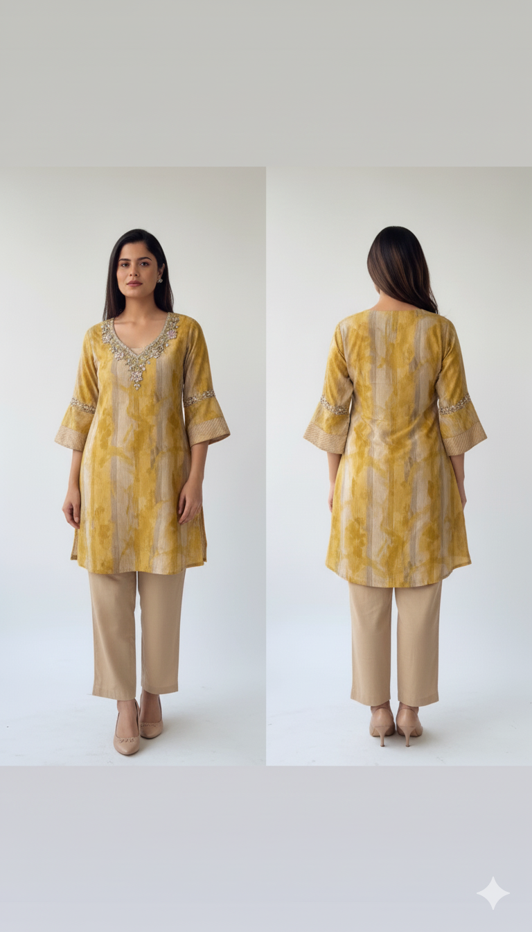 Women Floral Printed V-Neck Thread Work Kurta with Trousers & Dupatta Timeless Elegance in Every Detail