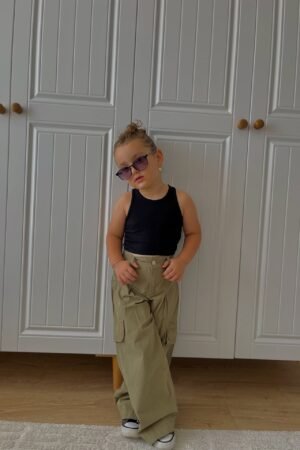 Kids Graphic Print Top with Puff Sleeves