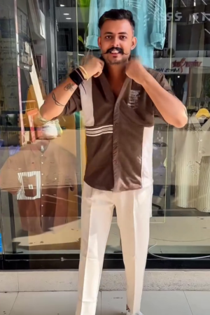 Men's Vintage Bowling Shirt Short Sleeve Button Down Hawaiian Summer Beach Printed Casual Shirts