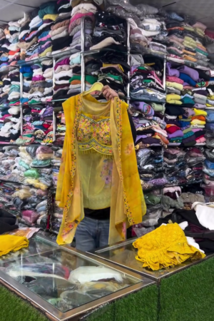 Fashion Indo Western Drep Lehenga, Plazzo Blouse And Shruge Set Haldi Rasam Special For Womens And Girls Georgatte Fabric With Multicolor Embrodery Sequance Work