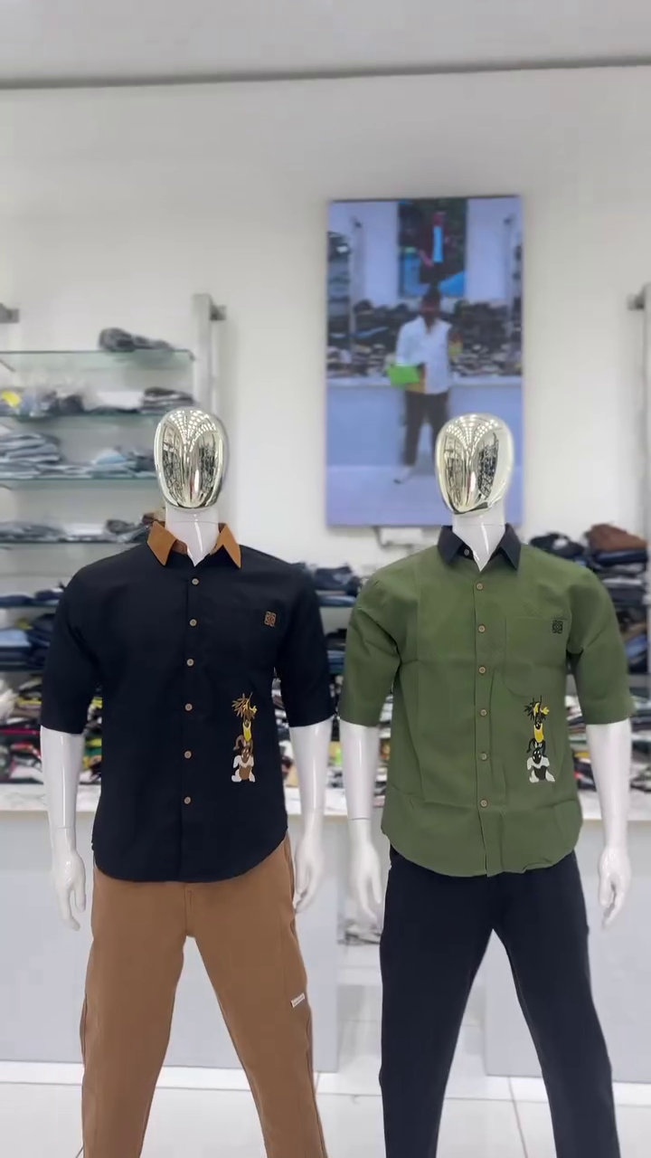 Men Olive Green Casual Shirt - Image 6