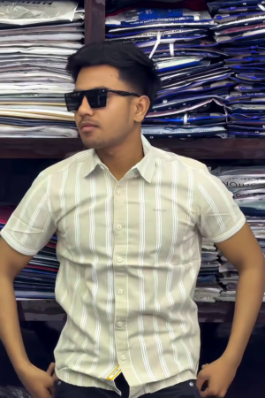 Men's Cotton Striped Regular Fit Shirt