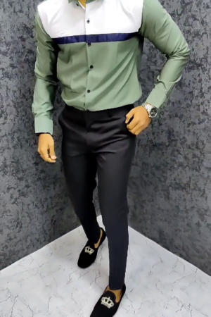 Men's PolyCotton Solid Unstich Dress Material