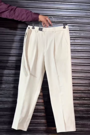 Men Slim Fit Easy Wash Formal Trousers