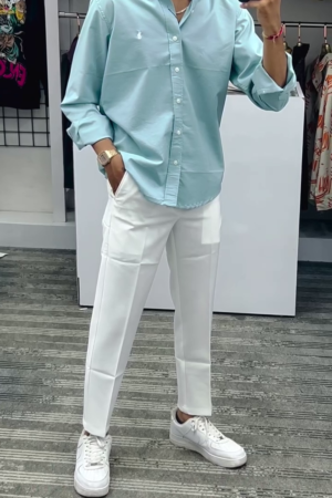 Tailored Fit Cotton Twill Shirt