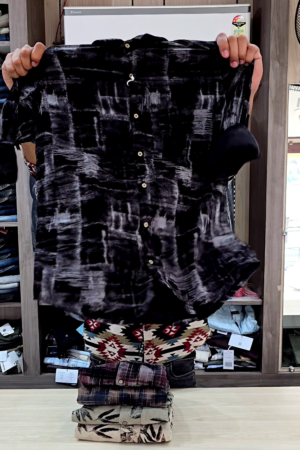 Boxy Fit Tie-Dye Printed Lyocell Shirt for Men