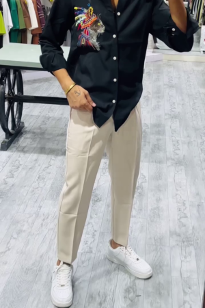 Lion Print Regular Fit Cotton Blend Relaxed Fit Men's Shirt