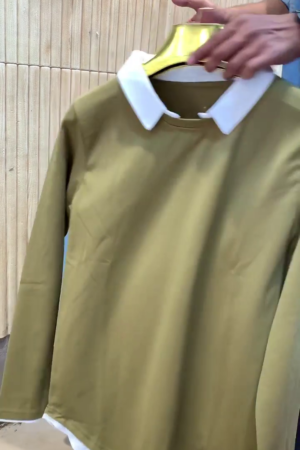 Men`s Regular Fit Poly Blend with Spandex Mehndi Round Neck Collar Tshirt|