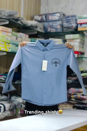 Men Embroidered Cotton Shirt