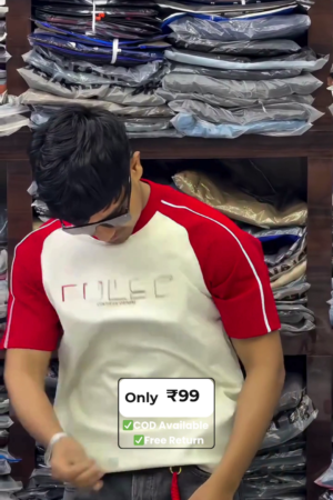 Men Colourblock Regular Fit Crew-Neck T-Shirt