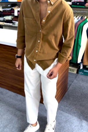 Regular Fit Button Down Corduroy Shirts