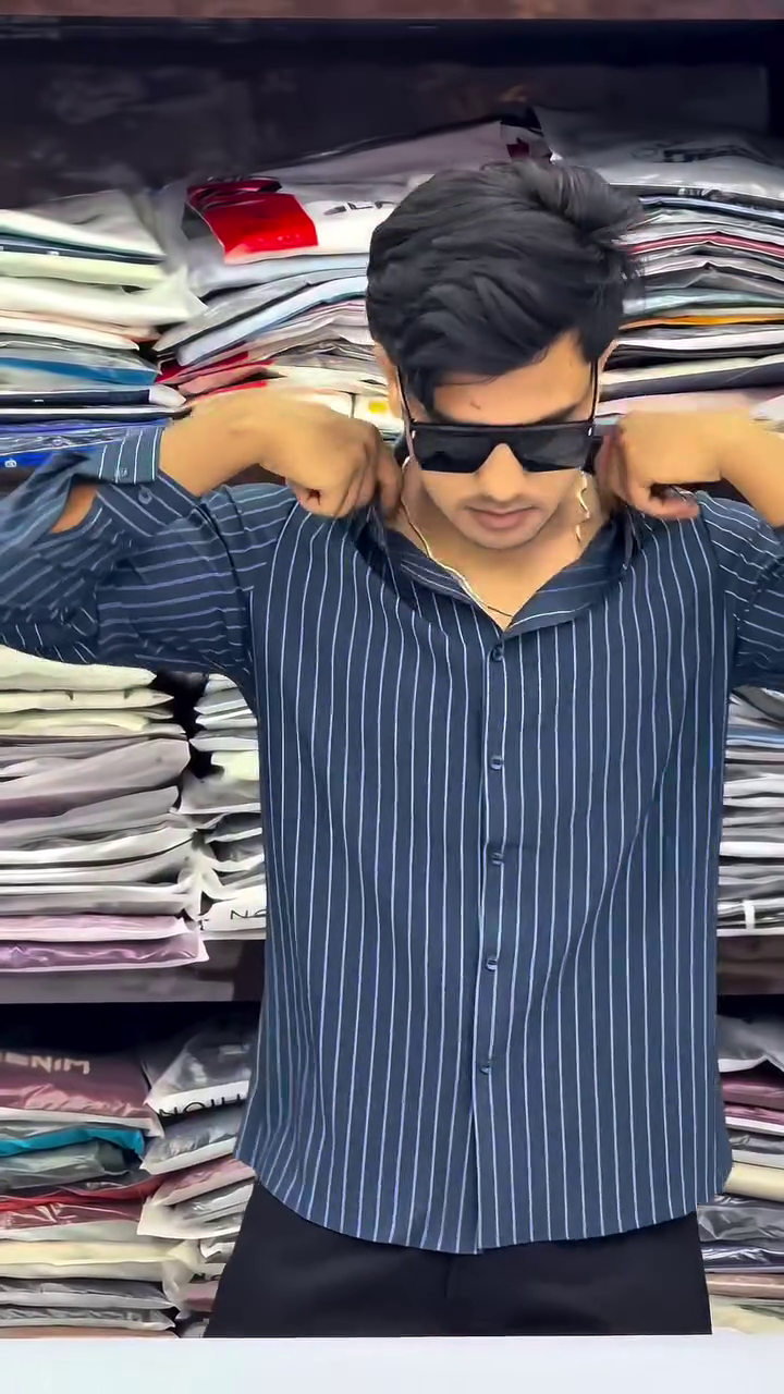 Men's Striped Slim Fit Shirt - Image 8