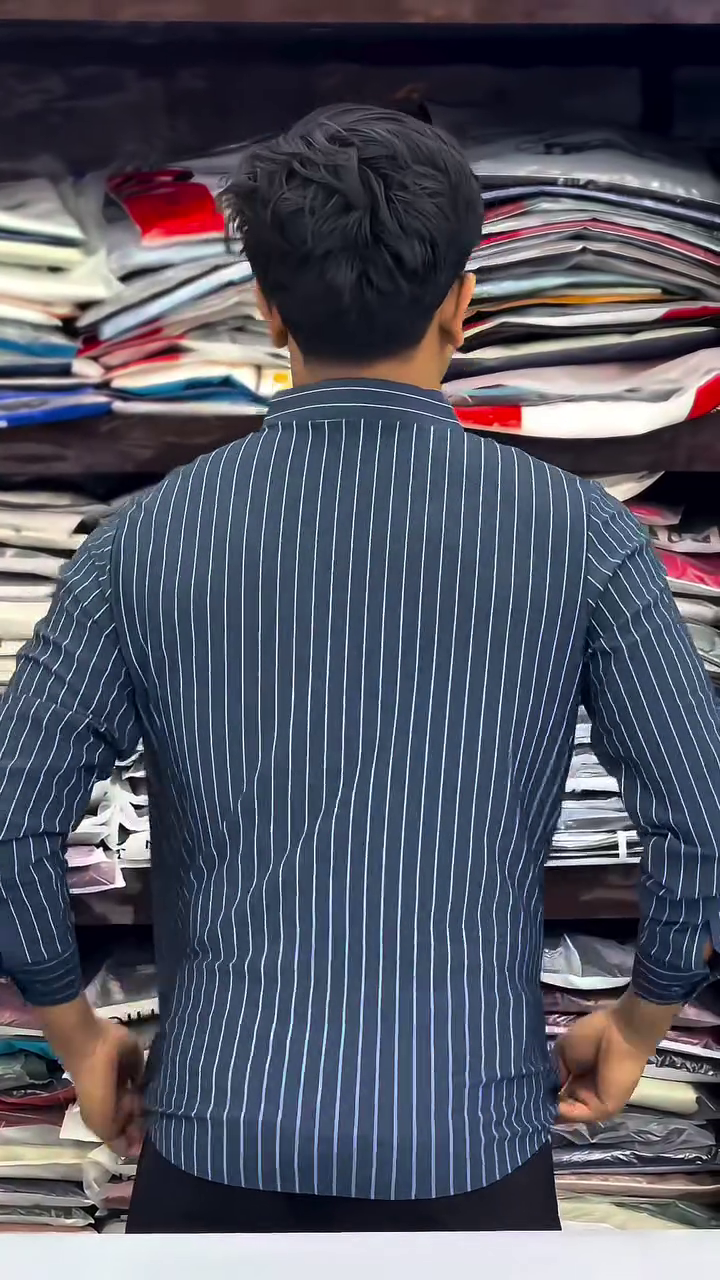Men's Striped Slim Fit Shirt - Image 7