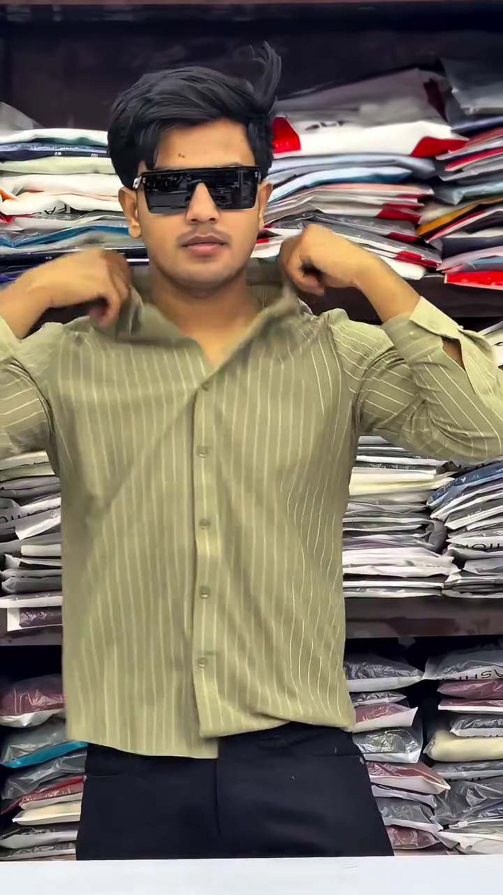 Men's Striped Slim Fit Shirt - Image 6