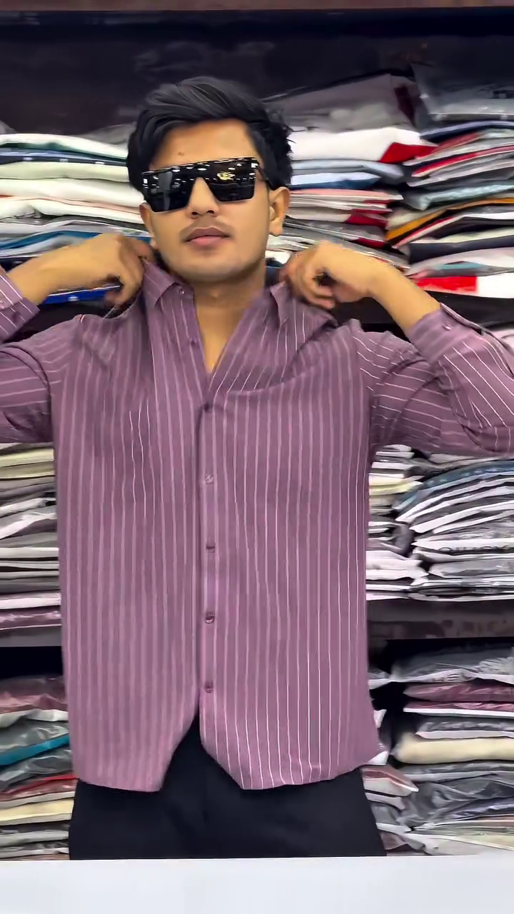 Men's Striped Slim Fit Shirt - Image 4