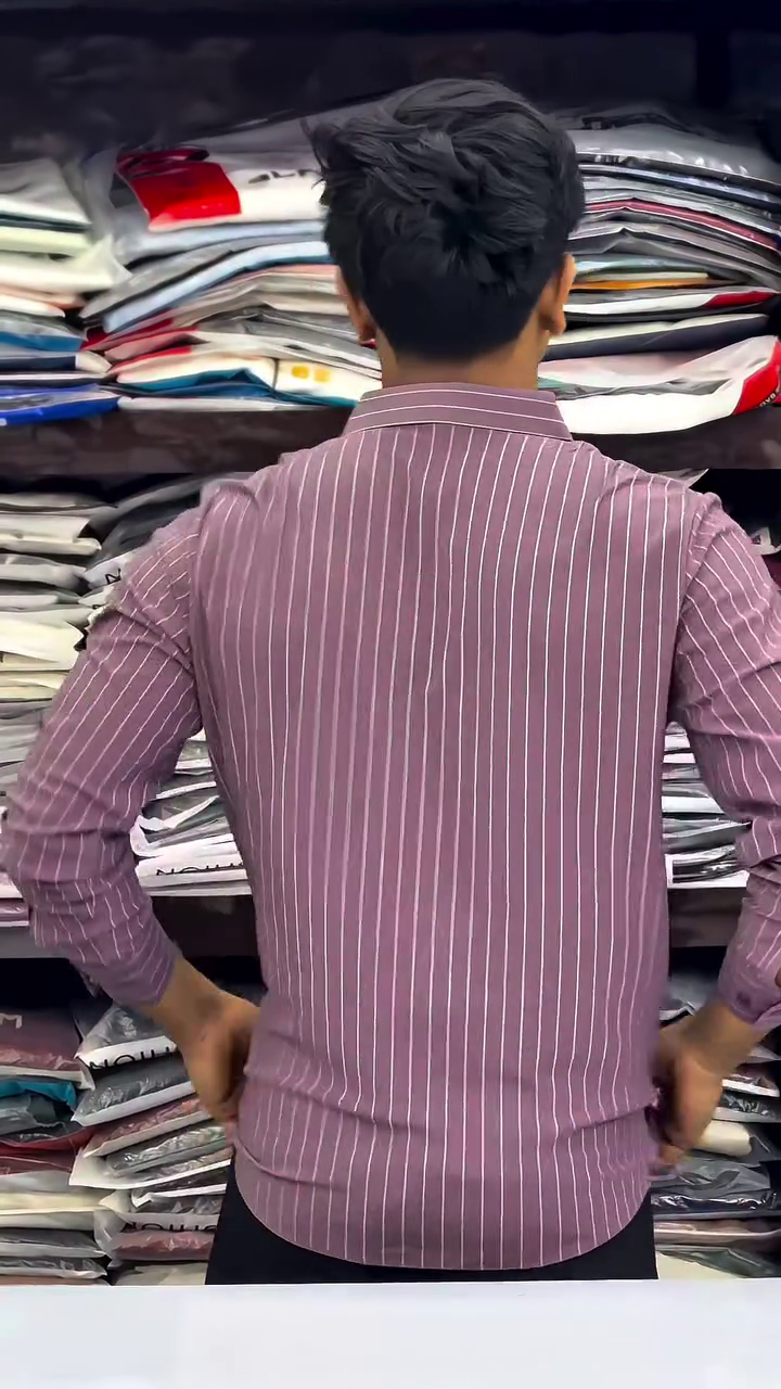 Men's Striped Slim Fit Shirt - Image 3