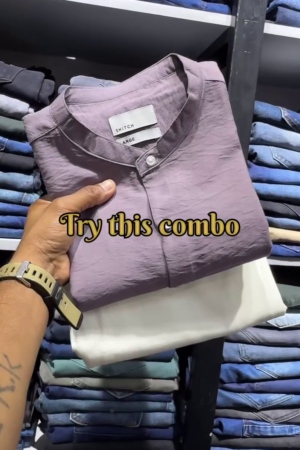 Solid Collar Casual Shirt