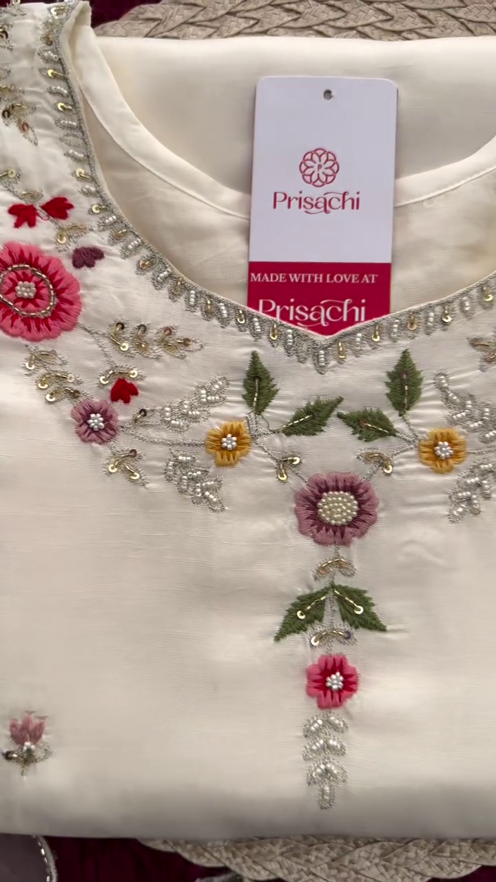 Women Ethnic Motifs Embroidered Mirror Work Kurta with Trousers & With - Image 6