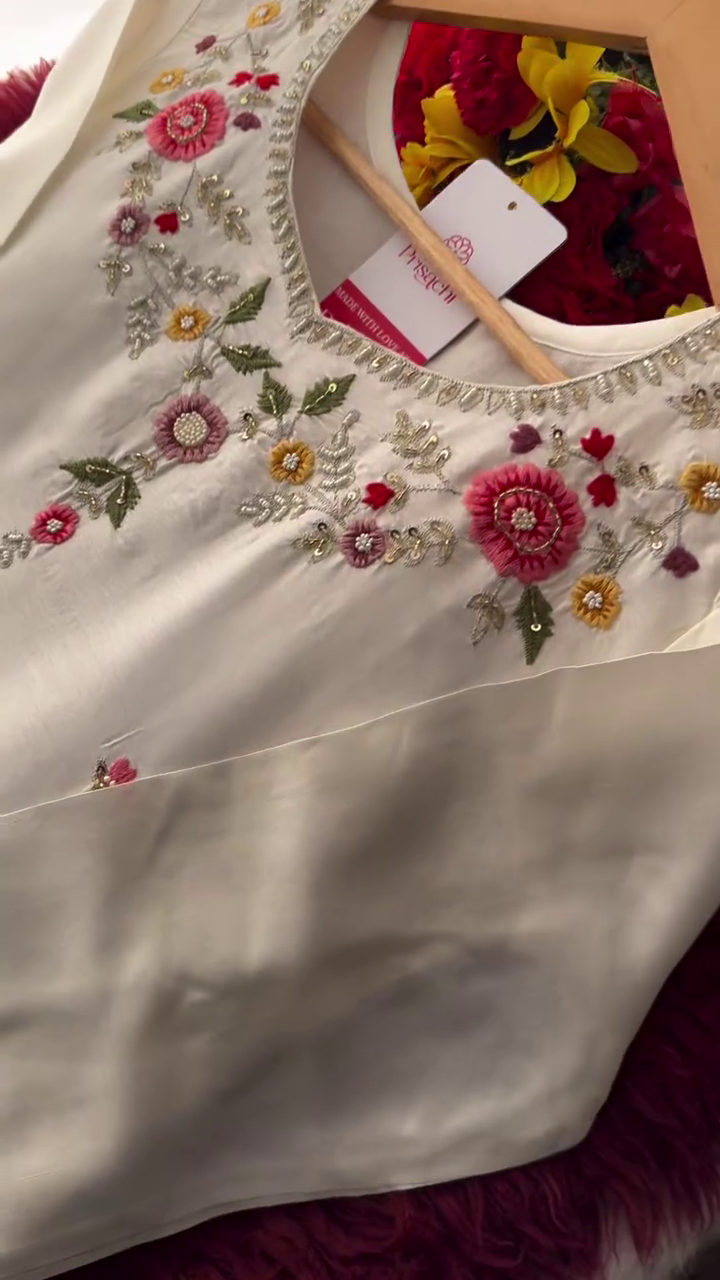 Women Ethnic Motifs Embroidered Mirror Work Kurta with Trousers & With - Image 5