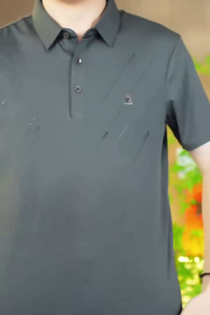 Men Grey Printed TechPro Polo Tshirts